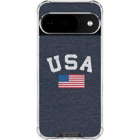 USA with American Flag Google Pixel 10 Clear Case